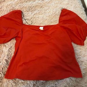 H&M Puff Sleeve Top (XL)